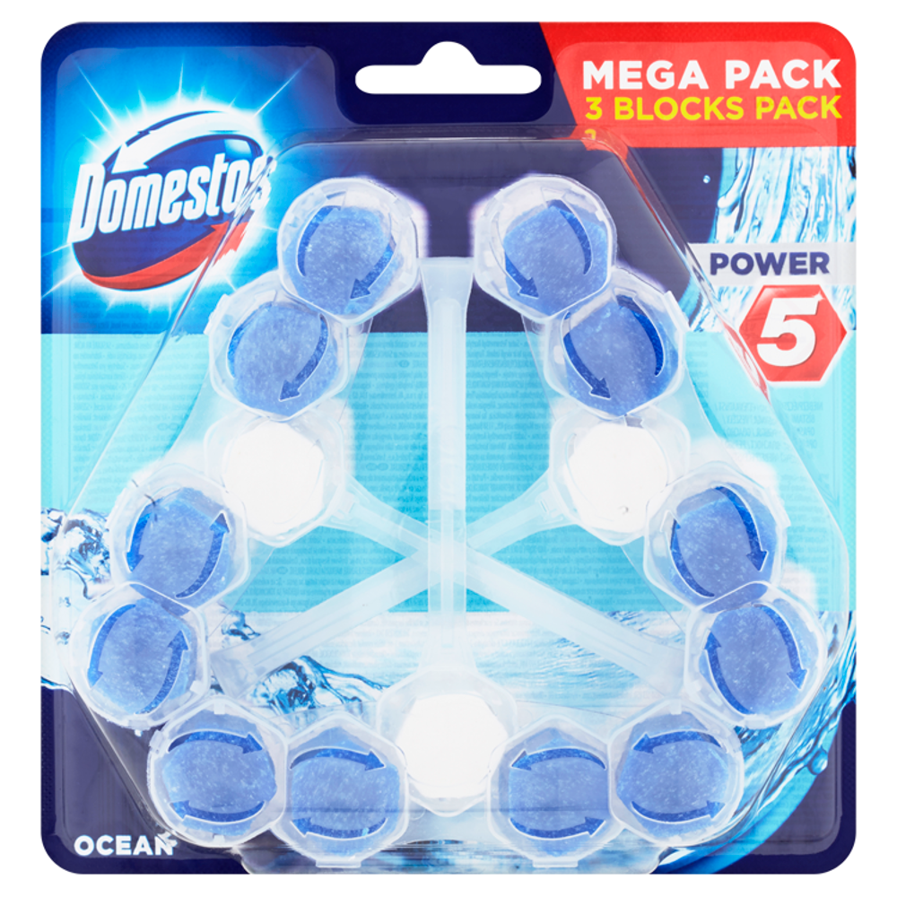 Domestos Power 5 trio ocean 3 x 55 g