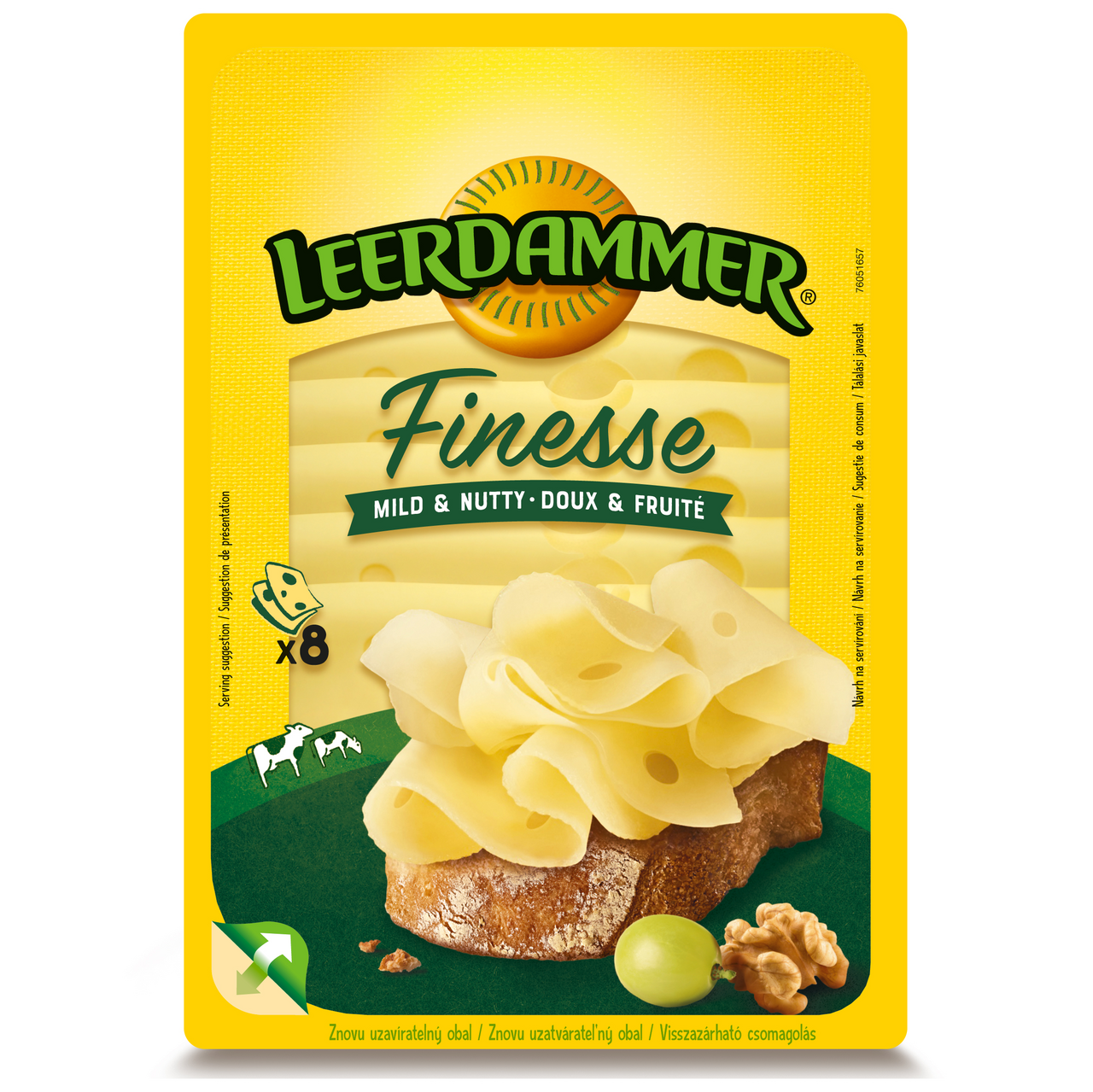 LEERDAMMER Finesse Original sýr plátky chlaz. 80 g