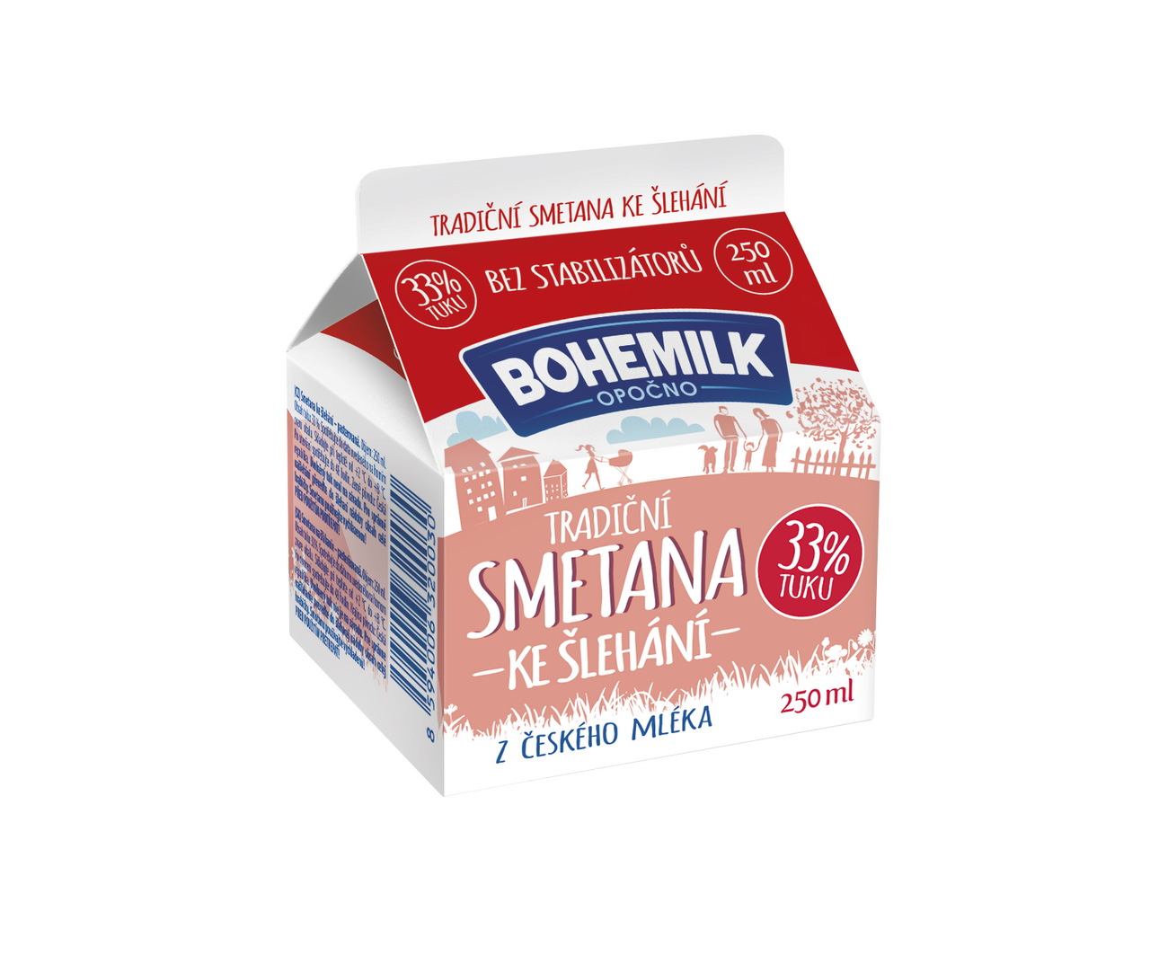 Bohemilk Smetana ke šlehání 33% tuku chlaz. 250 ml