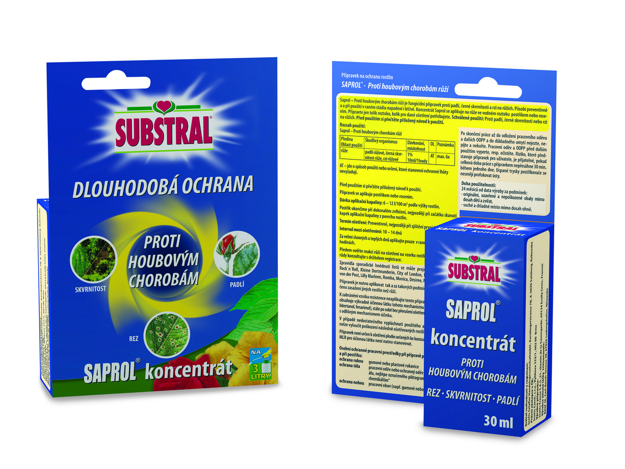 Proti houbovým chorobám Substral Saprol koncentrát 30ml (na 3L) 1 ks