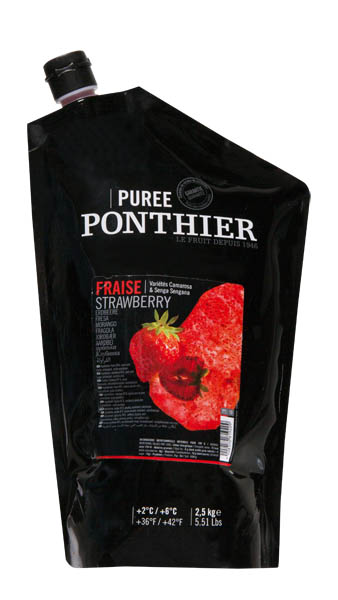 PONTHIER Pyré ovocné jahoda chlaz. 2,5 kg