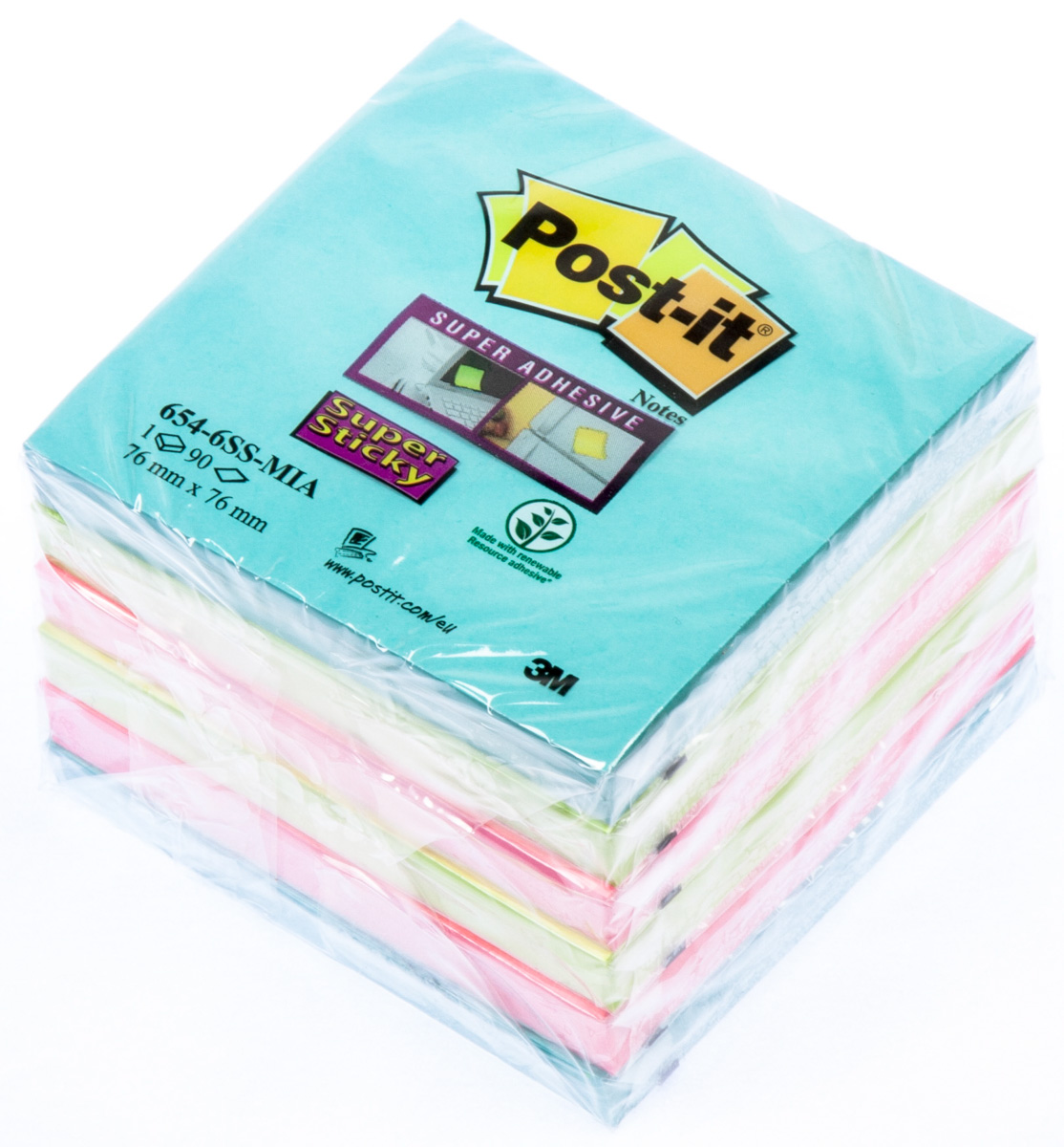 POST-IT SS Miami Bloček 76 x 76 mm 90 L 6 ks