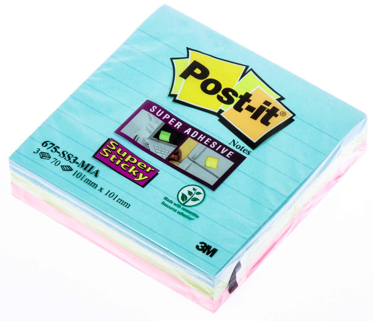 POST-IT Bloček 101 x 101 mm 70 listů 3 ks