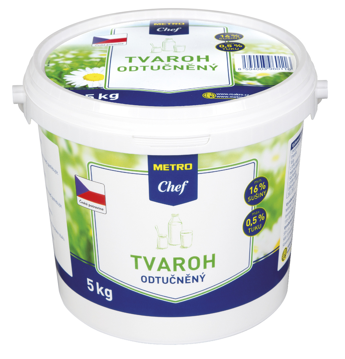 METRO Chef Tvaroh měkký 16 % chlaz. 5 kg 