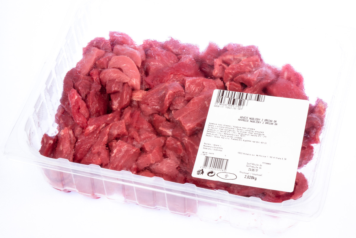 Libové nudličky z hovězího ořechu OA chlaz. váž.  cca 3 kg