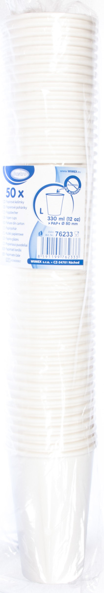 Kelímek 330 ml papírový bílý 50 ks