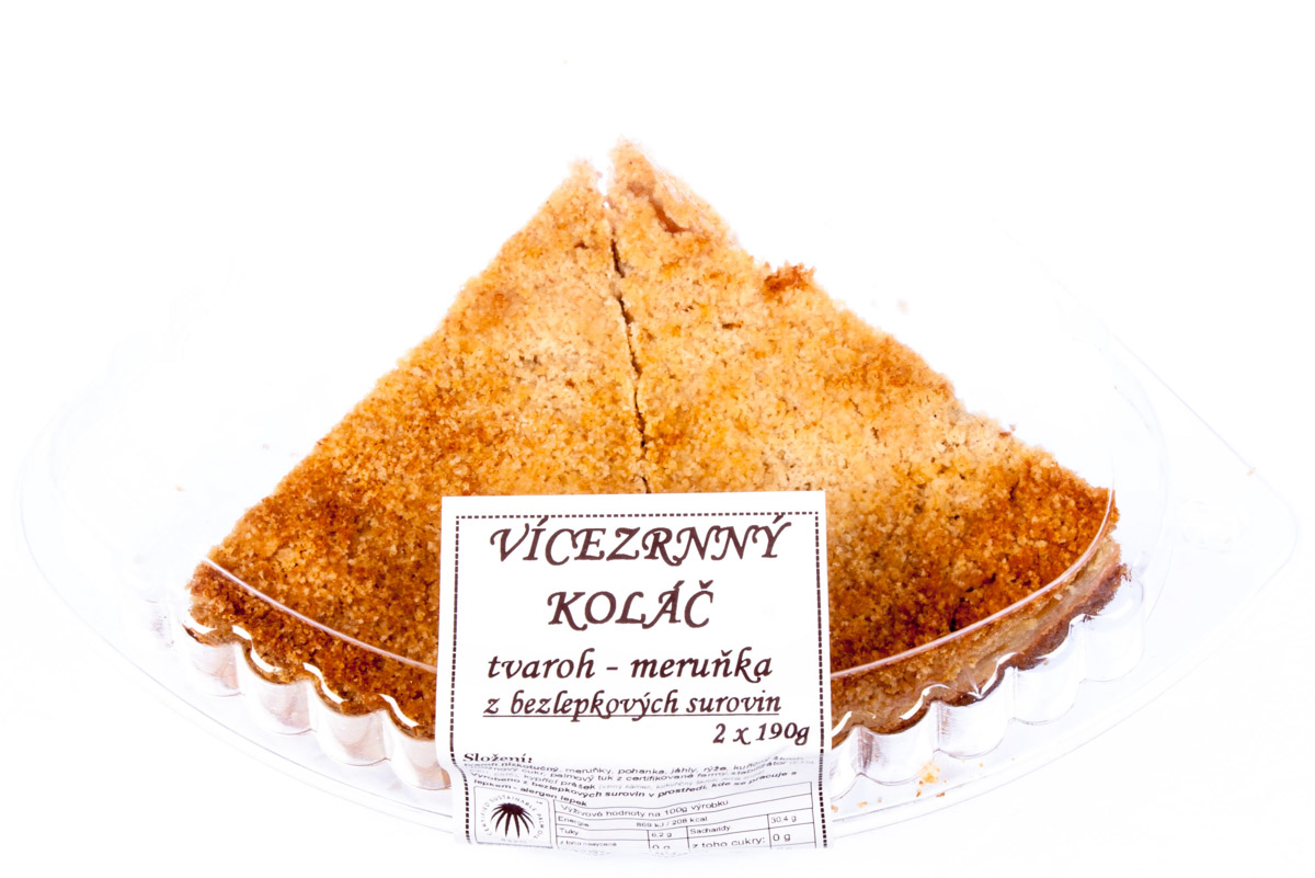 Koláč vícezrnný tvaroh černý rybíz bezlepkový 2 x 180 g