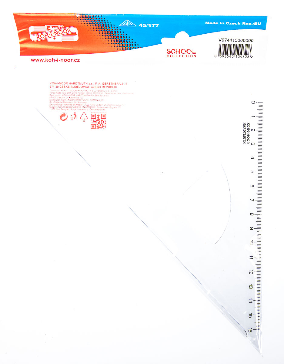 KOH-I-NOOR Trojúhelník s ryskou 45/177 1 ks