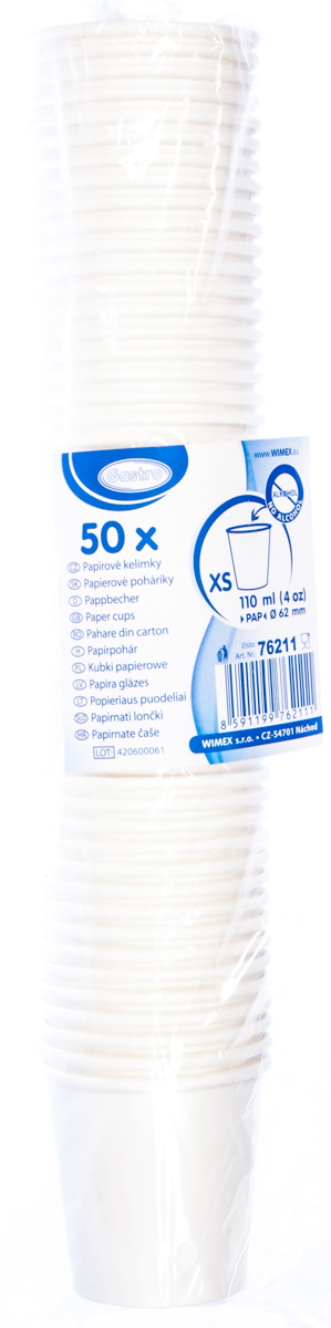 Kelímek 110 ml papírový bílý 50 ks