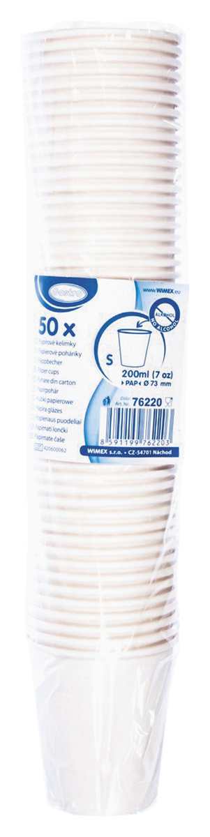 Kelímek 200 ml papírový bílý 50 ks