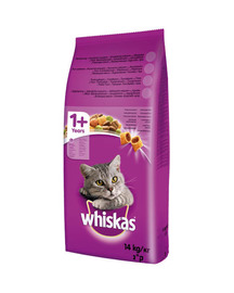 whiskas Dry hovězí granule pro kočky 14 kg