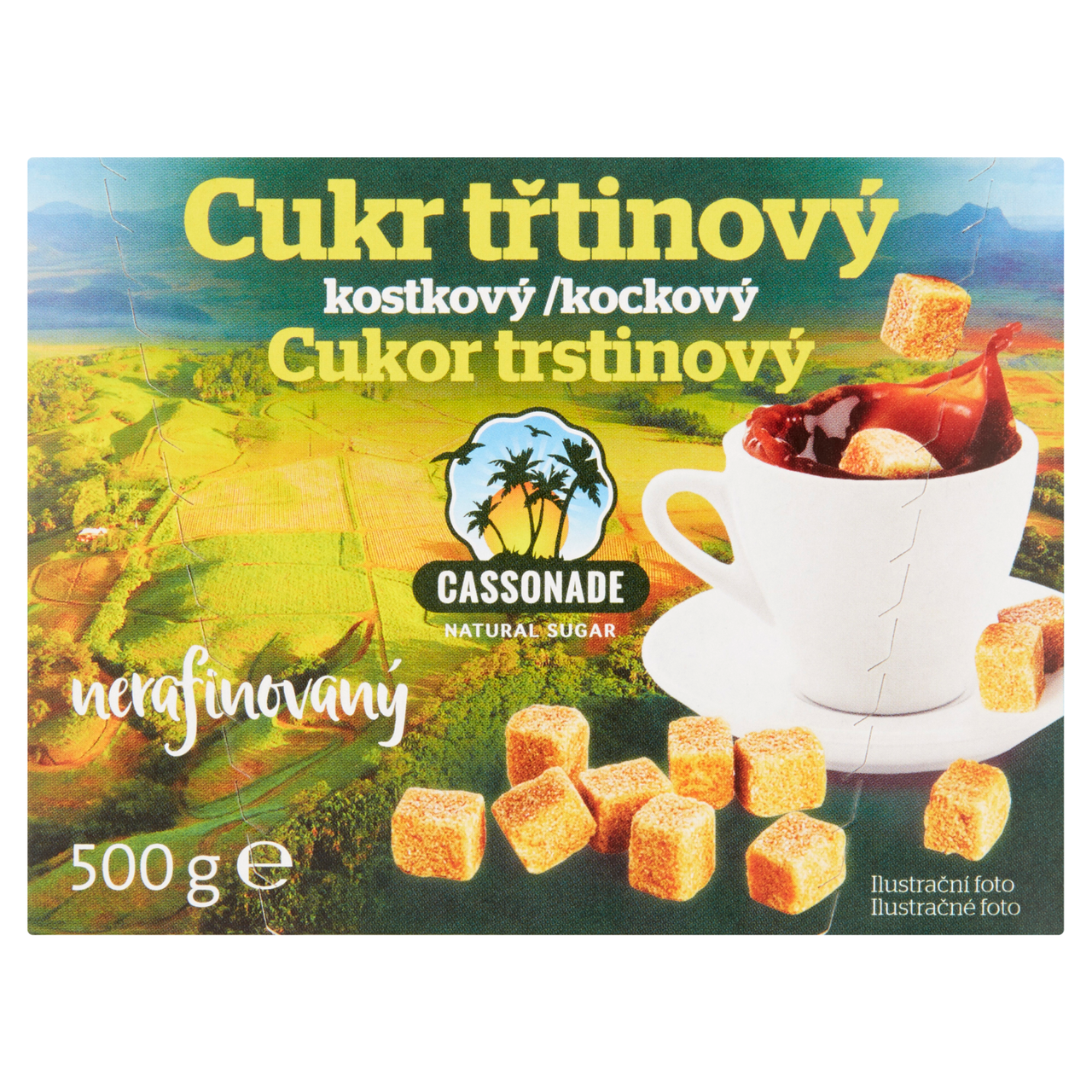 CASSONADE Cukr třtinový kostky 500 g