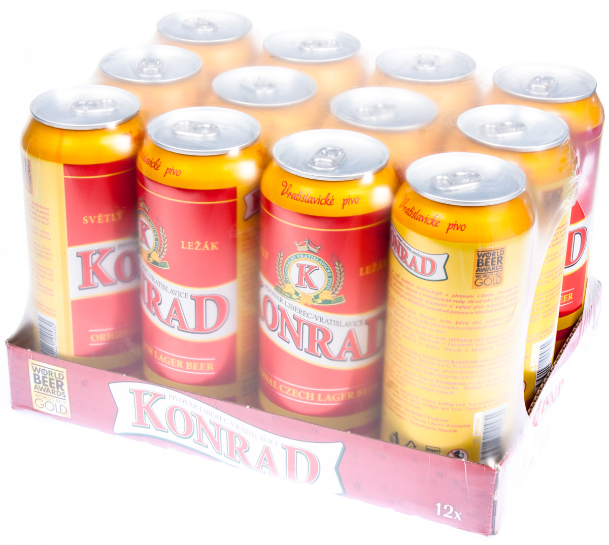 Konrad Pivo ležák světlý 12° 12 x 500 ml plech