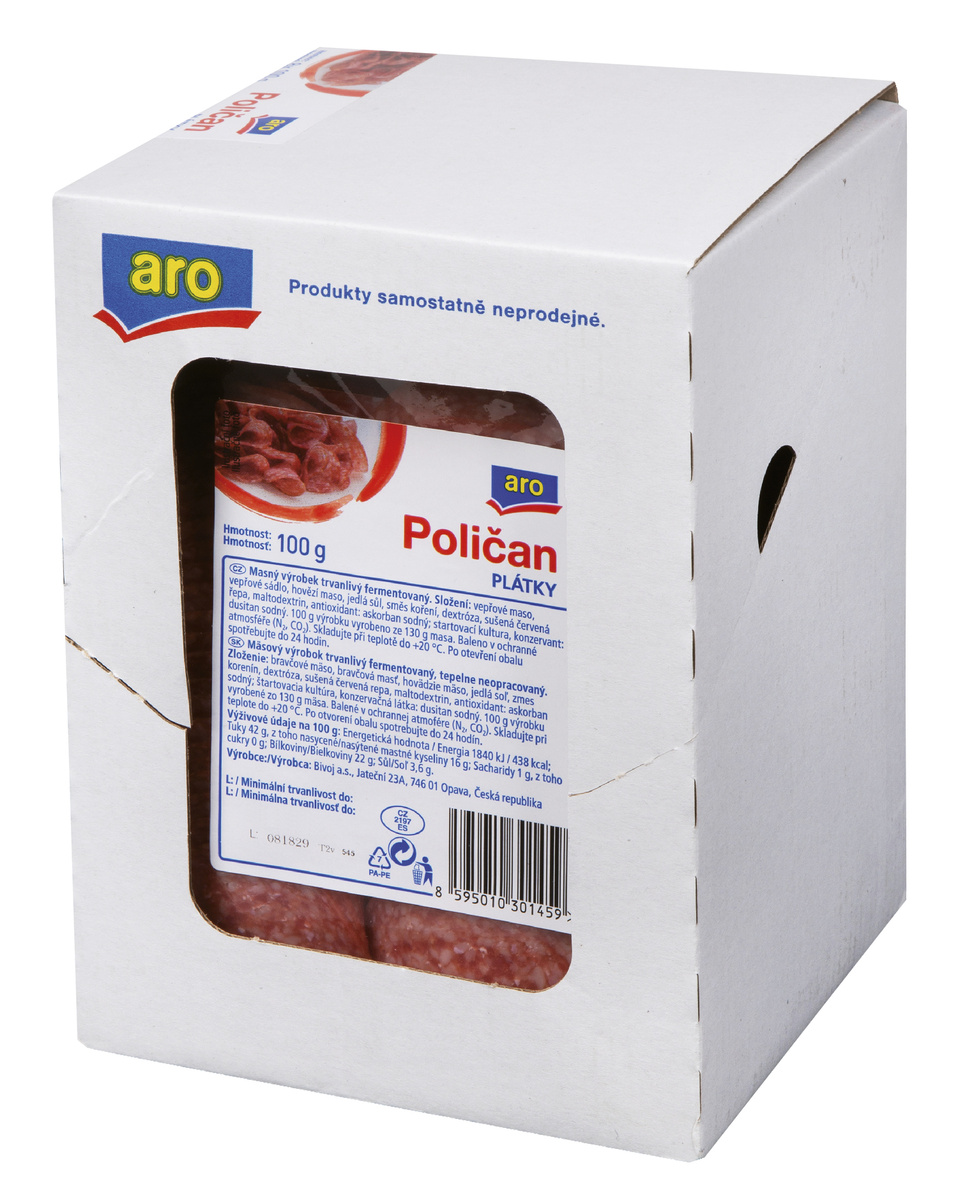 aro Poličan plátky chlaz. 8 x 100 g