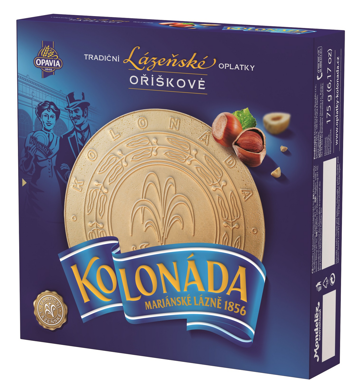 OPAVIA Kolonáda Lázeňské oplatky oříškové 175 g