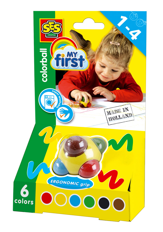 SES Kulička barevná na kreslení My First Color Ball 1 ks