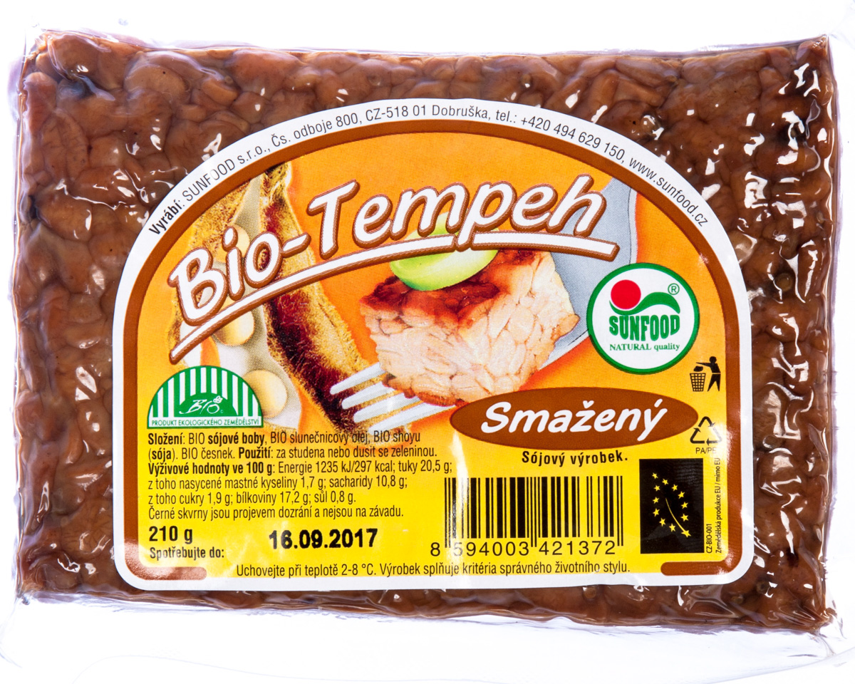 SUNFOOD Tempeh smažený BIO chlaz. 210 g