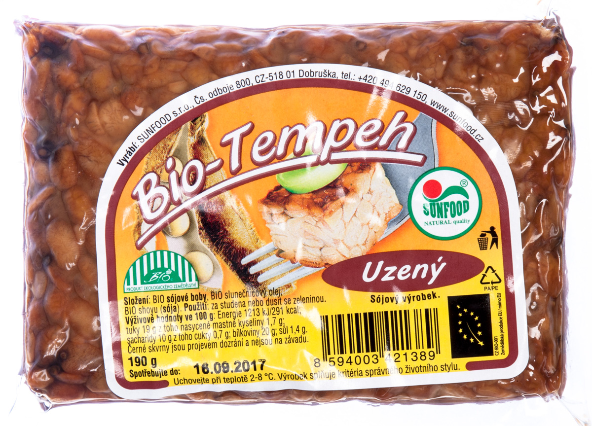 SUNFOOD Tempeh uzený BIO chlaz. 190 g
