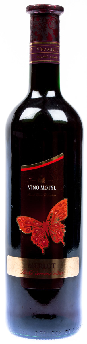 VÍNO MIKULOV Motýl Merlot 6 x 750 ml