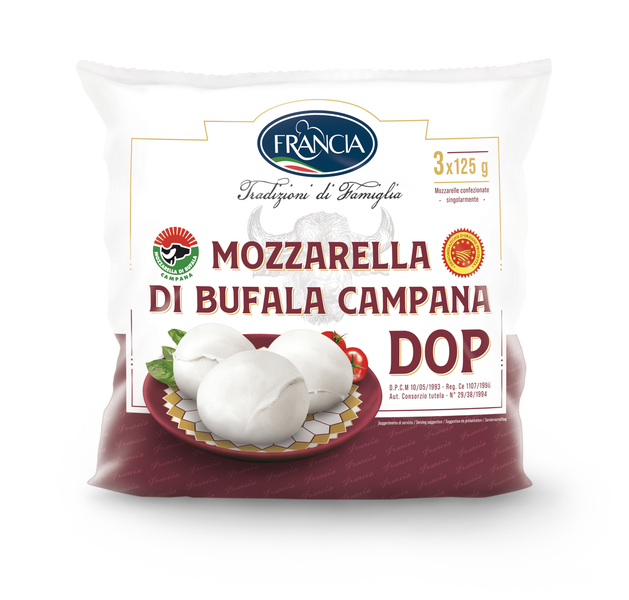 Francia Mozzarella di Bufala chlaz. 3 x 125 g