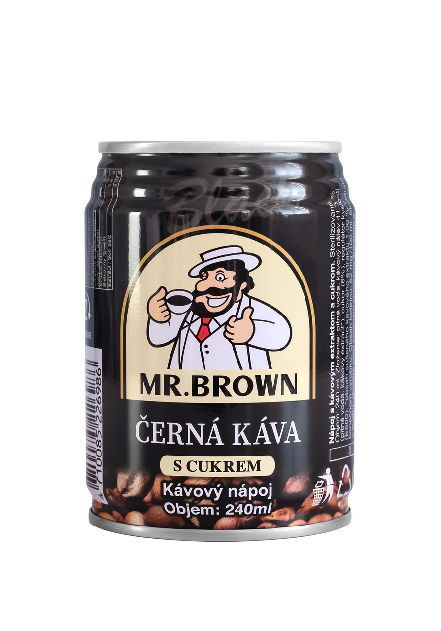 MR.BROWN Ledová káva Black 6 x 240 ml plech