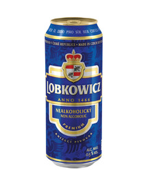 LOBKOWICZ Pivo světlé nealkoholické 24 x 500 ml plech