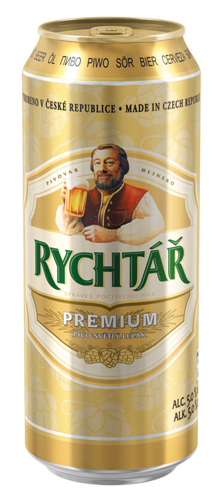 Rychtář Platan Premium ležák pivo 24 x 500 ml plech