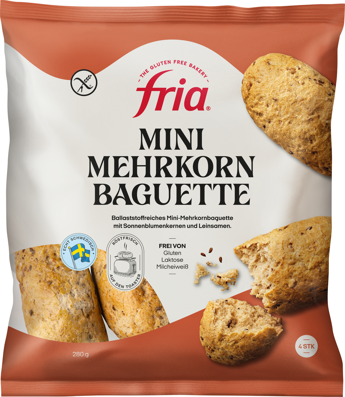 fria Bagetky vícezrnné bezlepkové mraž. 4 x 70 g