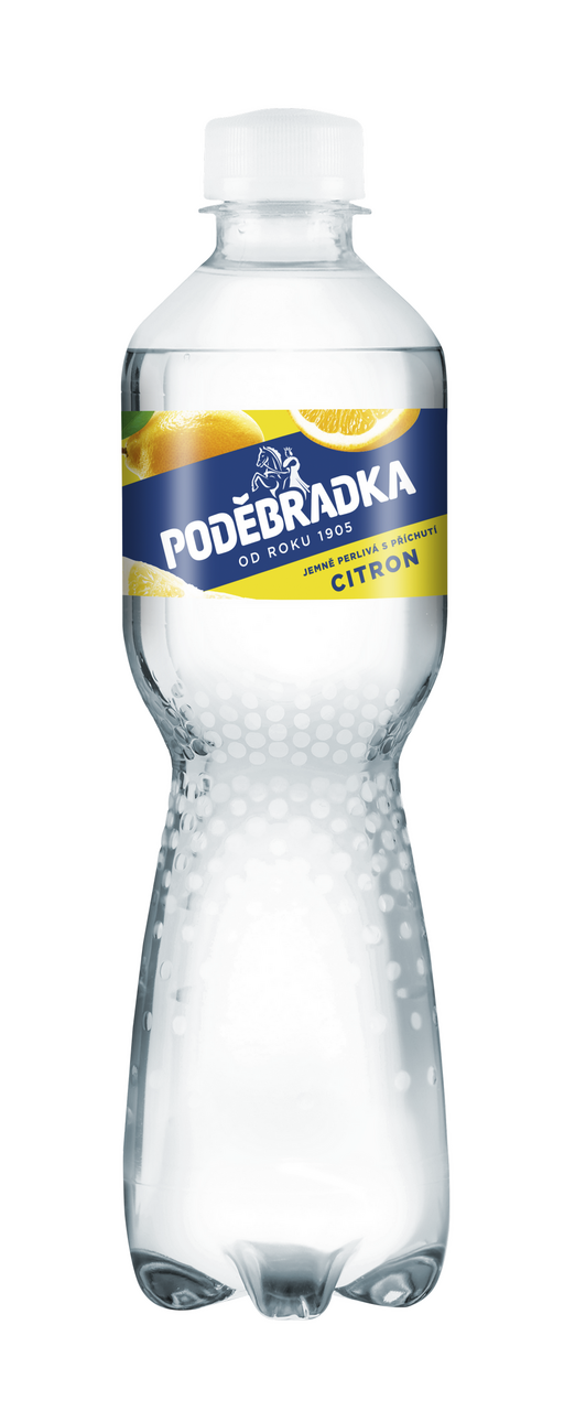 PODĚBRADKA Voda jemně perlivá citron 12 x 500 ml PET