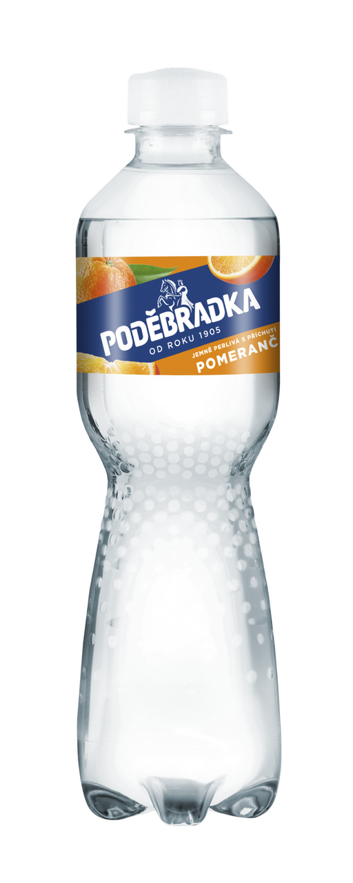 PODĚBRADKA Voda jemně perlivá pomeranč 12 x 500 ml