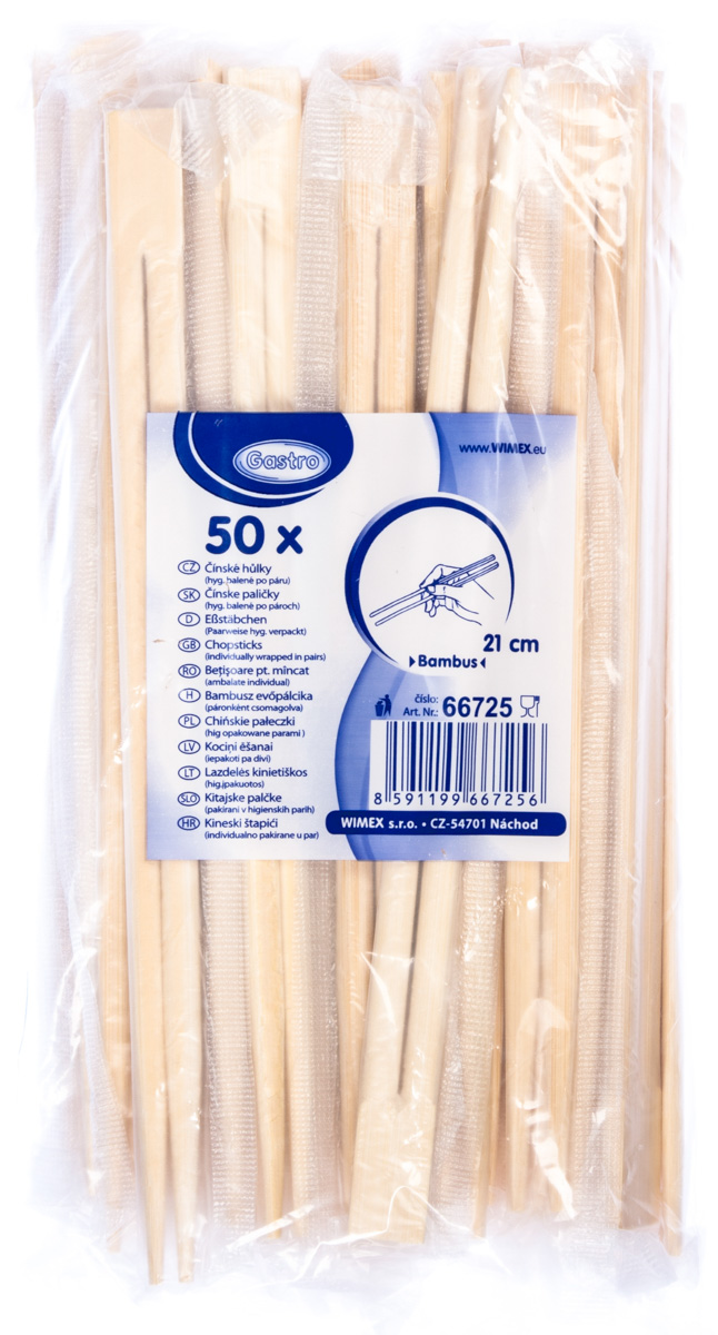 PrimeSource Hůlky čínské Gastro bambus 21 cm 50 párů