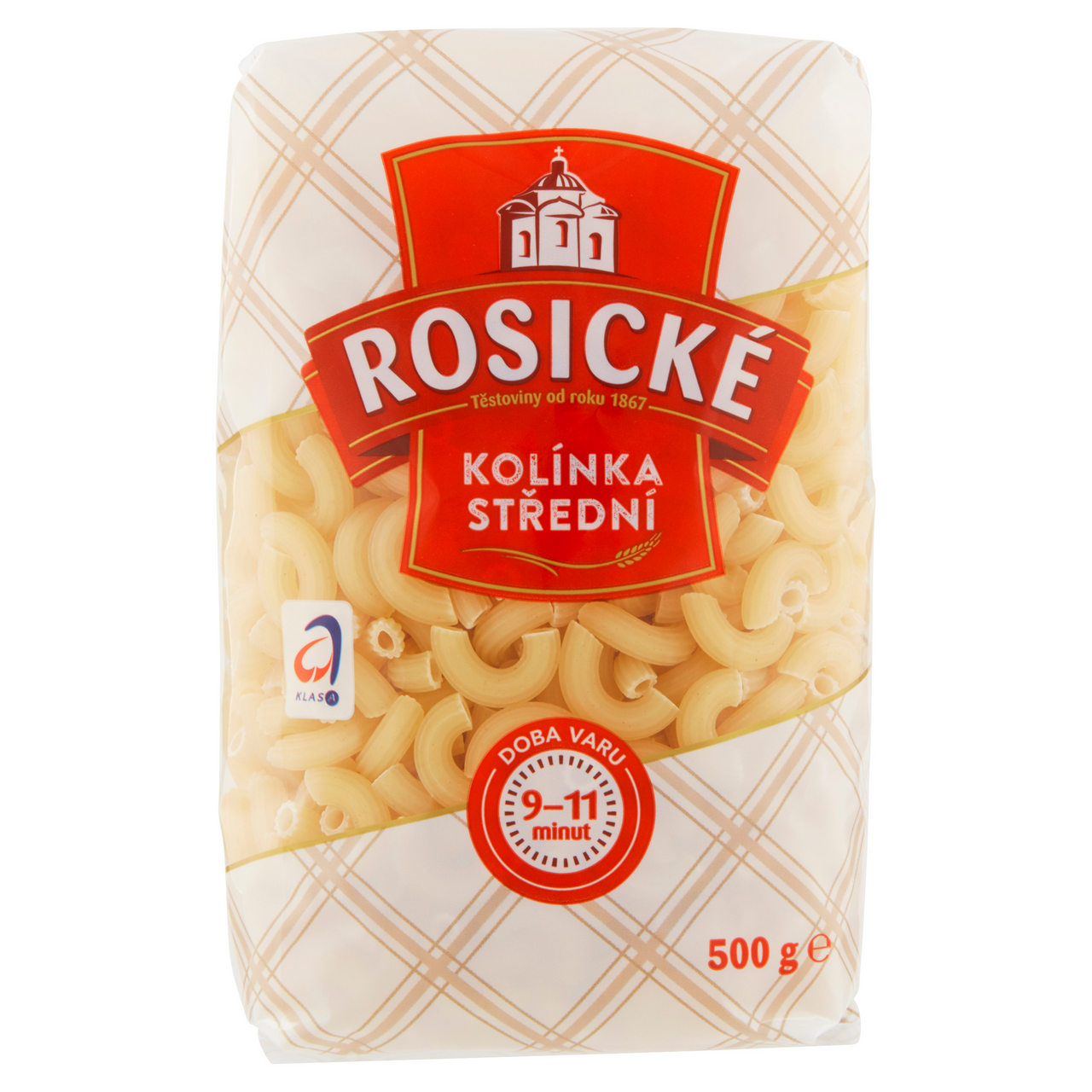 Rosické těstoviny Kolínka bezvaječná 12 x 500 g