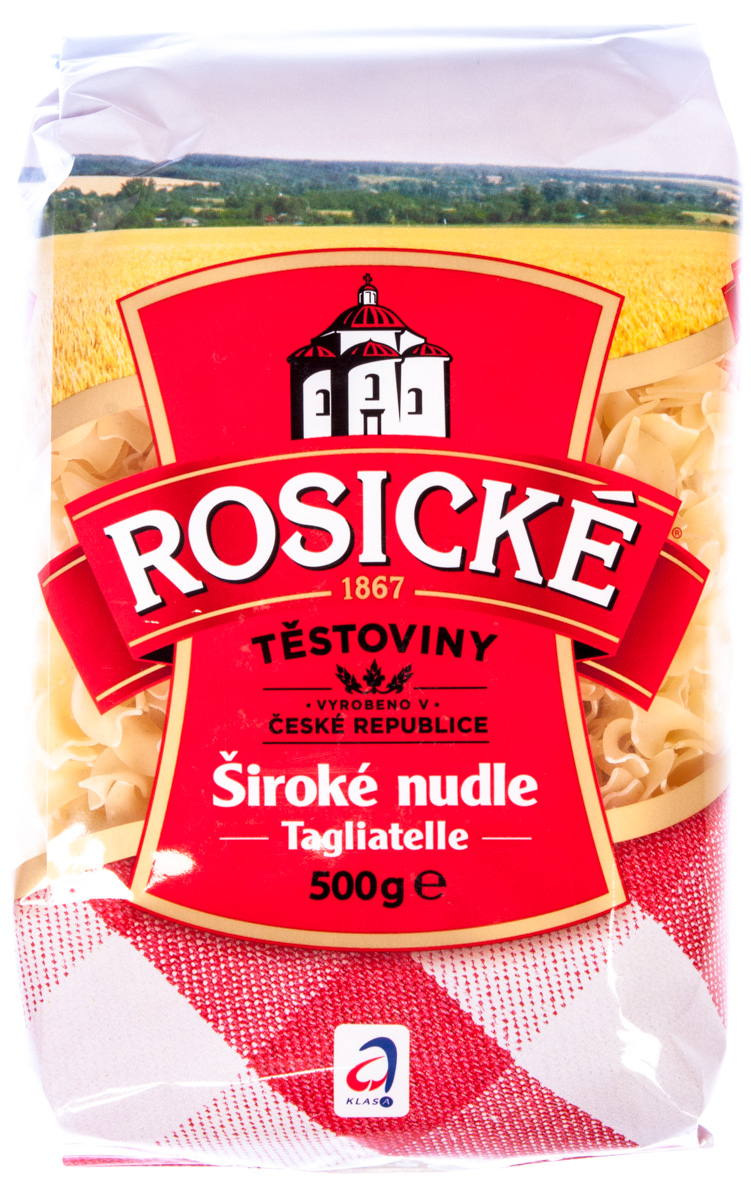 Rosické těstoviny Nudle široké bezvaječné 10 x 500 g