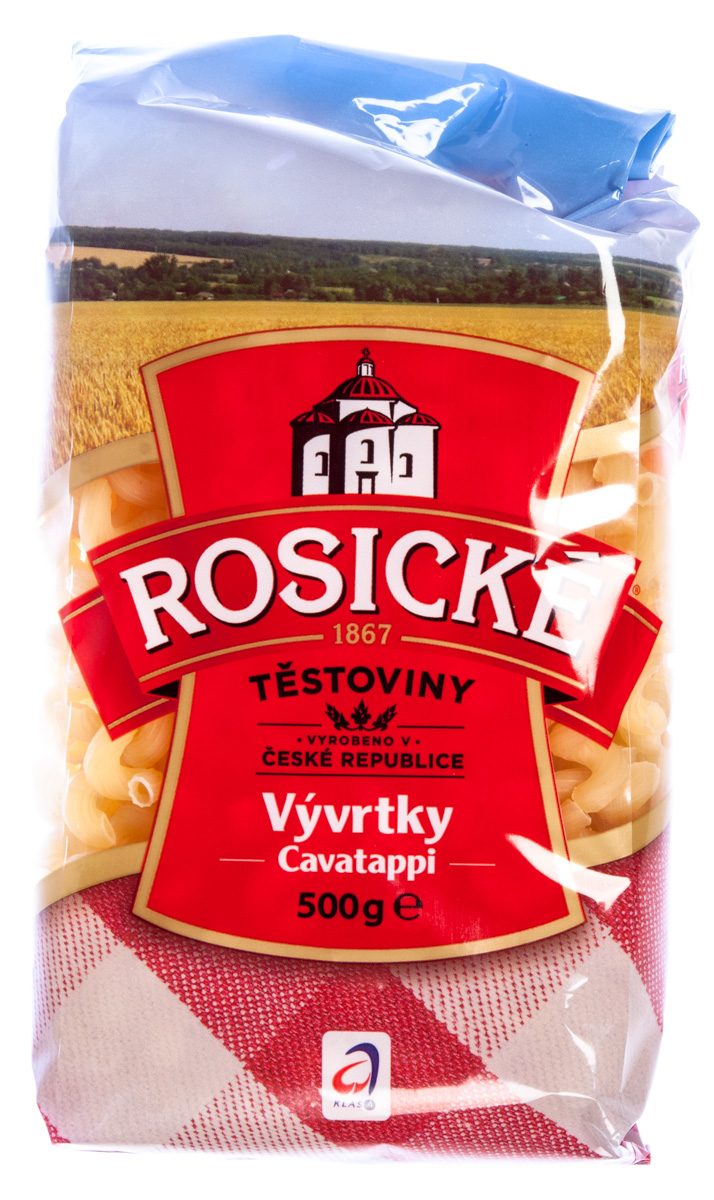 Rosické těstoviny Vývrtky bezvaječné 10 x 500 g