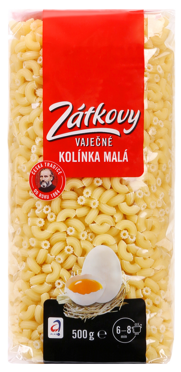 Zátkovy těstoviny Kolínka malá vaječná 12 x 500 g