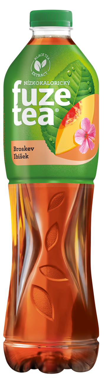 fuzetea Ledový čaj černý Peach & Hibiscus 6 x 1,5 l