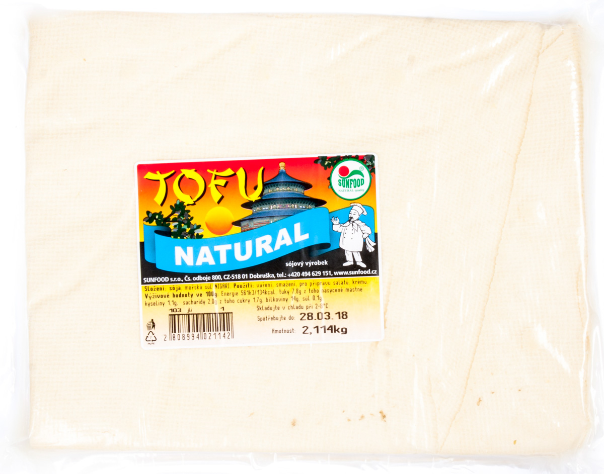 Tofu natural chlaz. váž. cca 2 kg