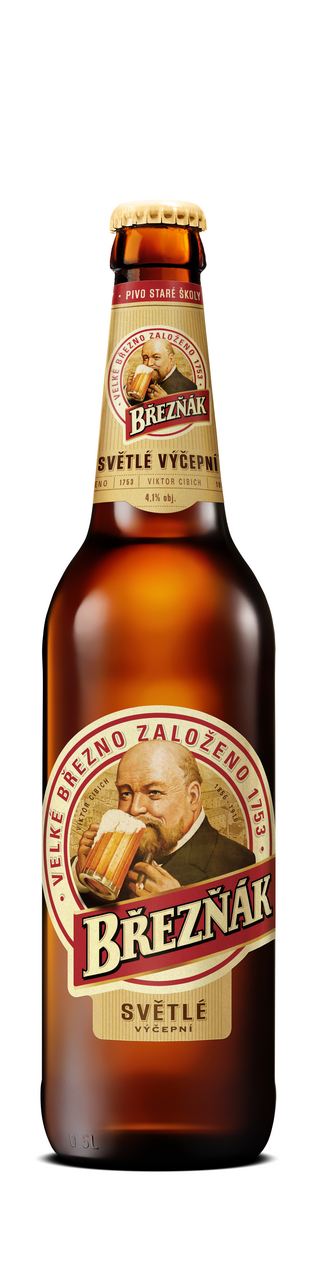 BŘEZŇÁK světlé výčepní pivo 20 x 500 ml vratná láhev