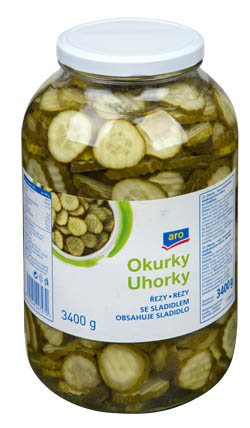 aro Okurky řezy se sladidlem 3400 g