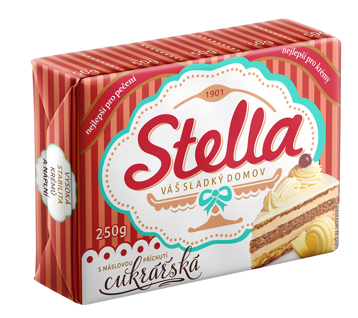 Stella cukrářská s máslovou příchutí tuk rostlinný chlaz. 250 g