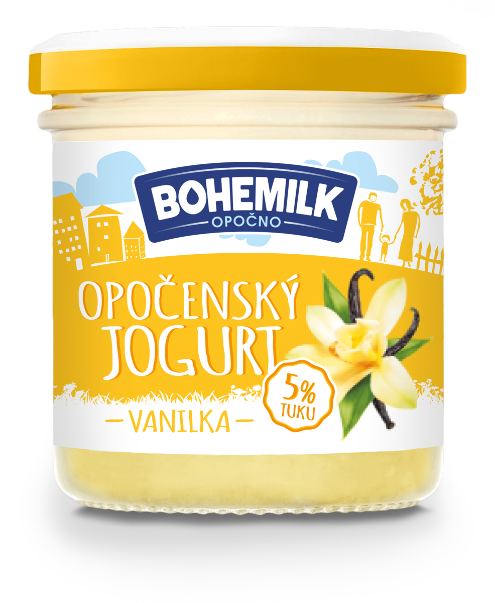 BOHEMILK Opočenský jogurt vanilka 5 % tuku chlaz. 10 x 150 g