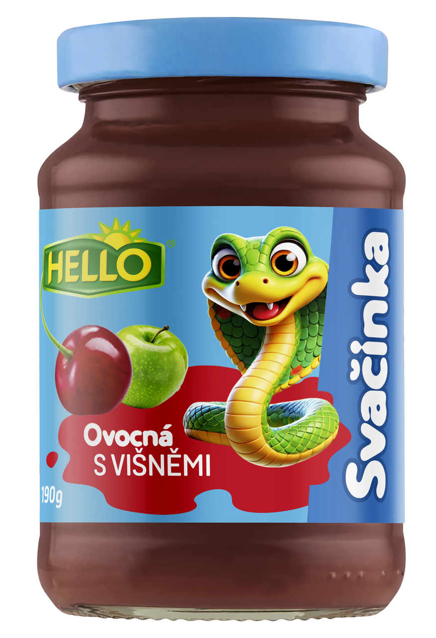 HELLO Svačinka višeň 10 x 190 g sklo
