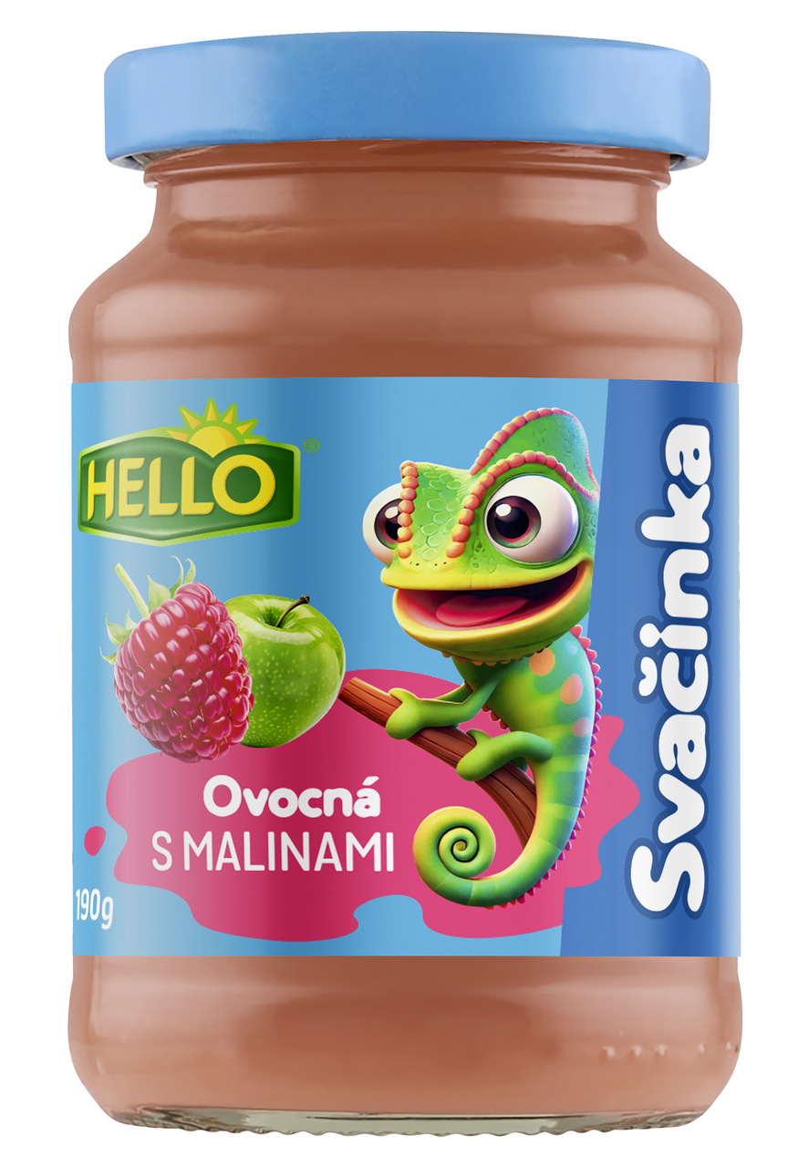 HELLO Svačinka malina 10 x 190 g sklo