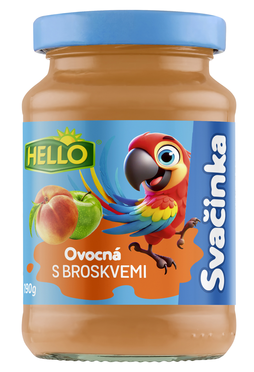 HELLO Svačinka broskev 10 x 190 g sklo