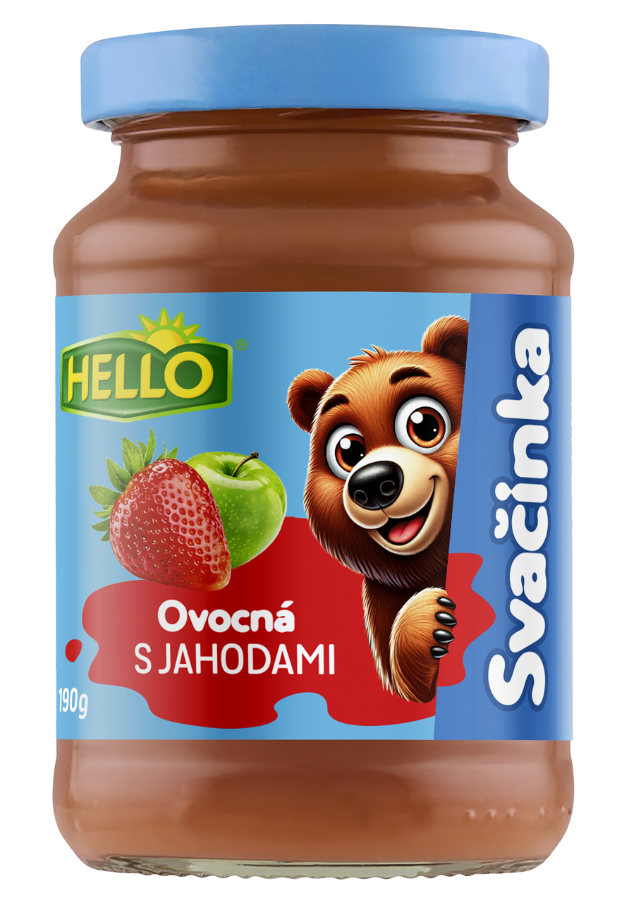HELLO Svačinka jahoda 10 x 190 g sklo
