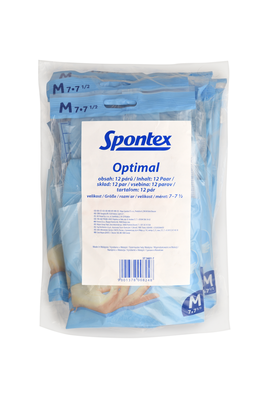 Spontex Rukavice gumové vel.M 12 párů