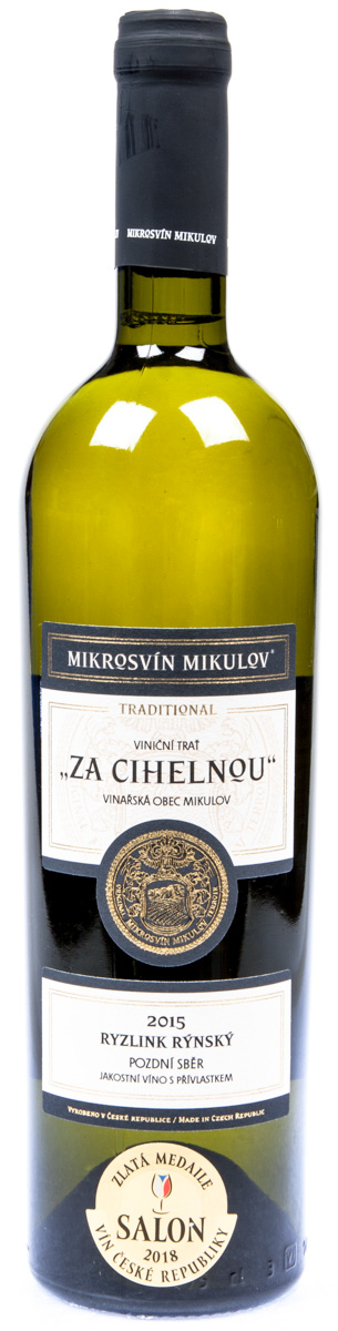 MIKROSVÍN Mikulov Traditional Line Ryzlink rýnský Za cihelnou 6 x 750 ml