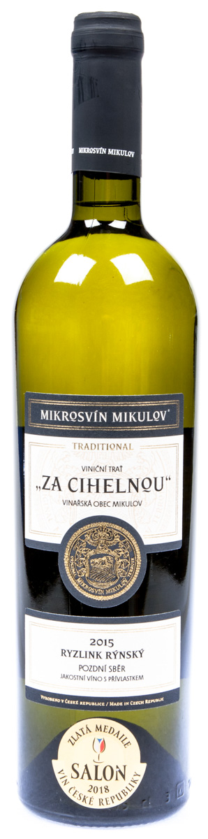 MIKROSVÍN Mikulov Traditional Line Ryzlink rýnský Za cihelnou 750 ml
