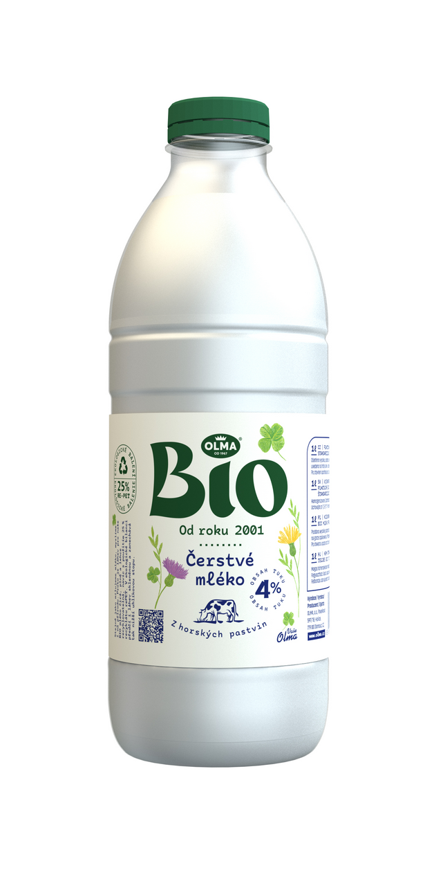 OLMA Mléko čerstvé 3,5% BIO chlaz. 6 x 1 l PET