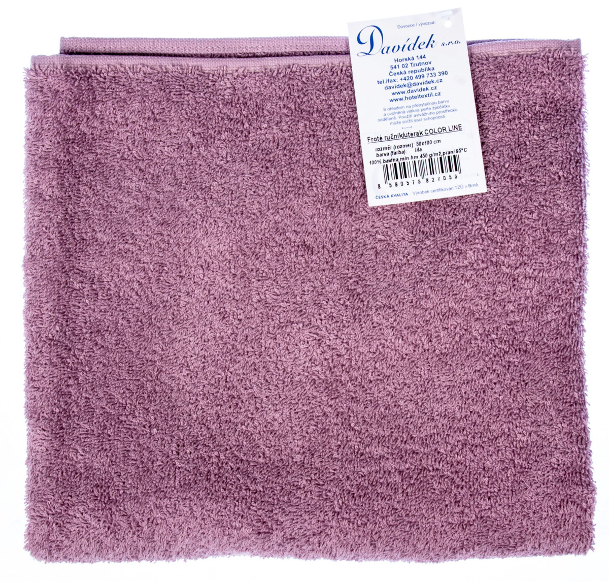 DAVÍDEK Ručník froté Color Line 50 x 100 cm fialový 1 ks